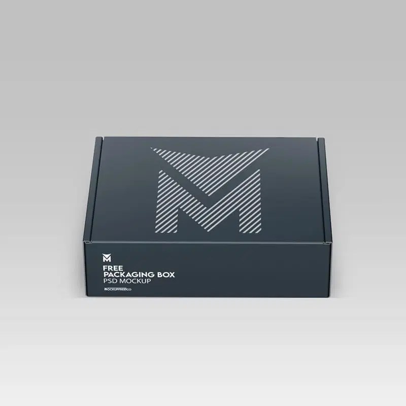 Free Realistic Packaging Mockup Psd - Classic Space Pattern - 4K