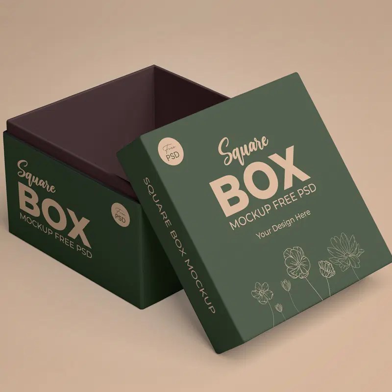 Free Box Square Mockup Psd - Classic Mobile Colorful Illustrations | Free Download