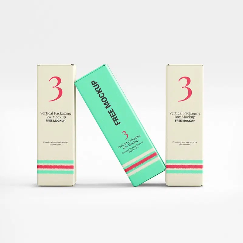 Vertical Package Boxes Mockup Css Author - Professional Abstract Image - 8K