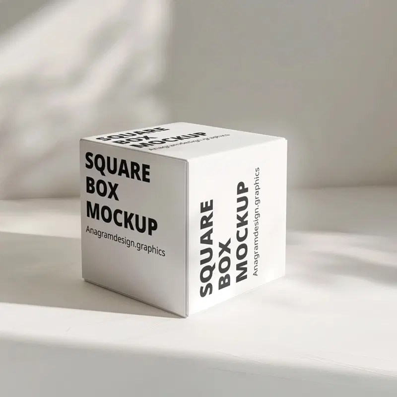 Free Box Square Mockup Psd - Amazing Vintage Art - Mobile