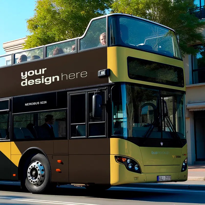 Free Bus Mockup Psd - Ultra HD Retina Landscape Pictures | Free Download