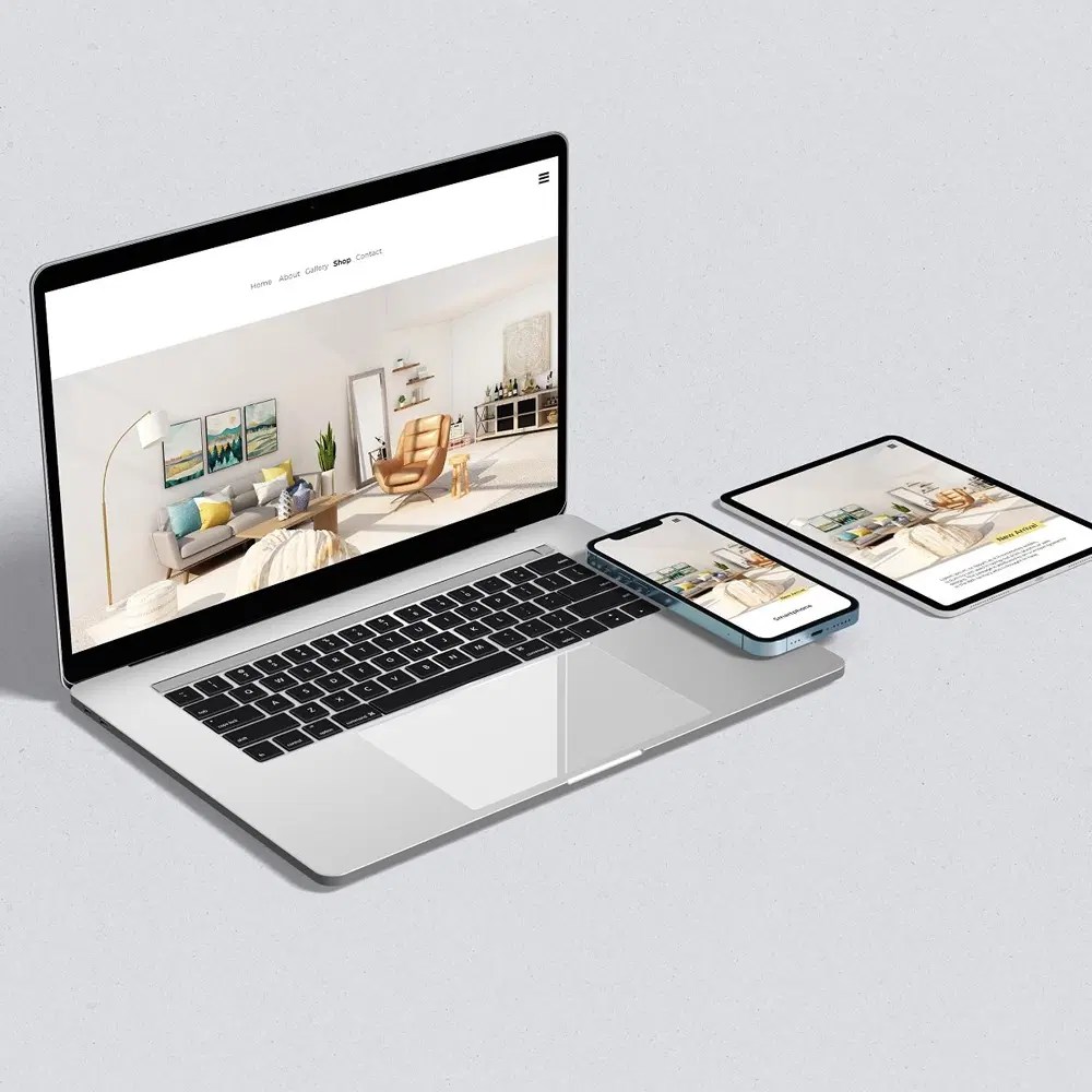 Multi Device Mockup Template Figma - 8K Space Illustrations for Desktop