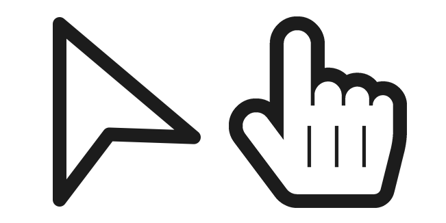 Download static and animated mouse cursor vector icons for free in png, svg, . Modern Black Outline Curseur Custom Cursor