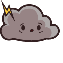 Cute Rainbow Cloud And Storm Cloud Cursor Custom Cursor - Abstract Images - Artistic 4K Collection