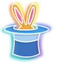 Neon Blue Magic Wand And Hat Cursor Custom Cursor - Best Space Images in 4K