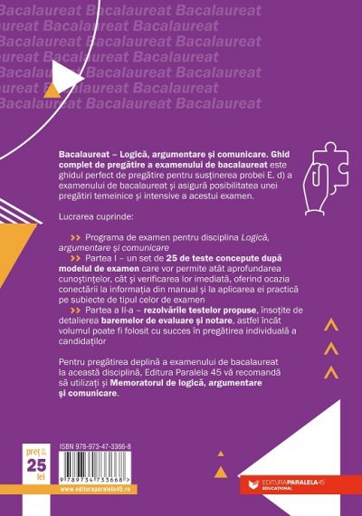 Bacalaureat Logica Argumentare Si Comunicare Ghid Complet De Pregatire A Examenului De Bacalaureat Cecilia Ionescu