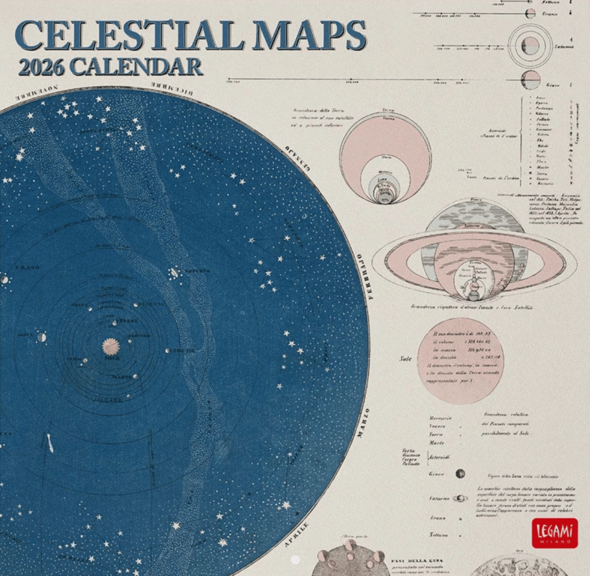 Calendar De Perete Ianuarie 2026 Decembrie 2026 Celestial Maps 4551649064 0 