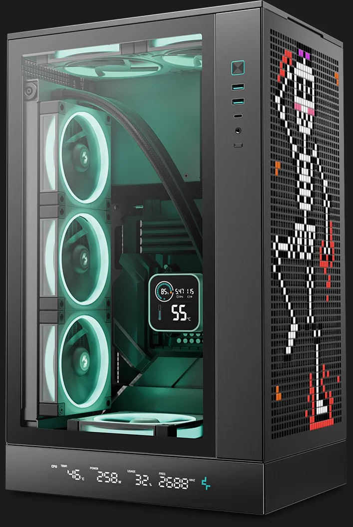 Deepcool CH270 Digital M-Atx Mini Tower Cabinet Black | Green