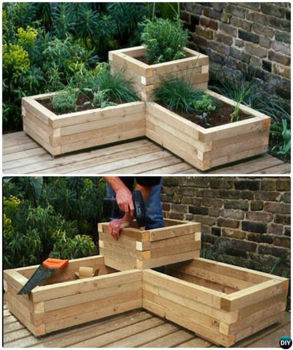 32 Ingenious Diy Built In Planters For Small Space Gardens Diy Crafts