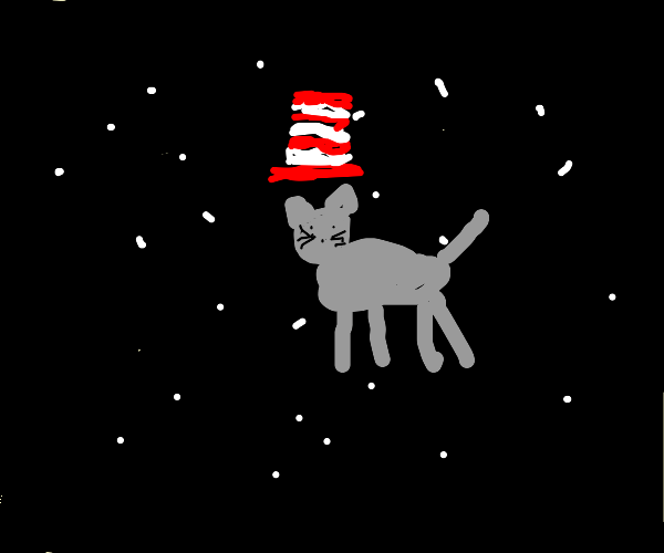 Space cat in the hat