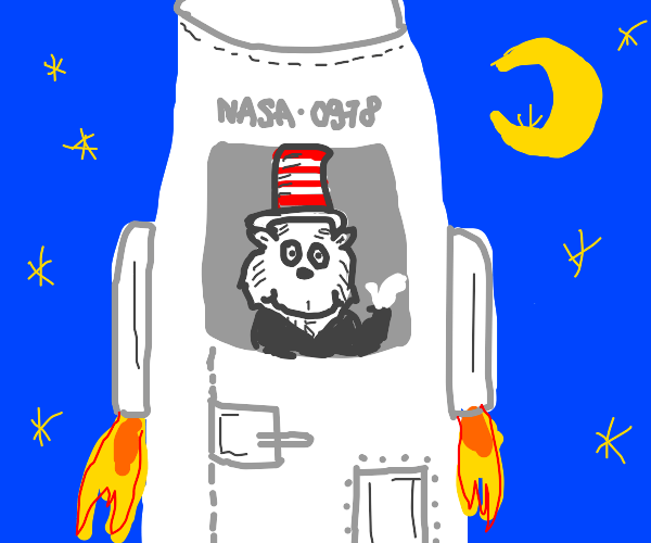 Cat in the hat astronaut