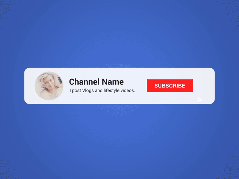 An animated subscribe button with a notification icon, bubble effect upon click. Youtube Subscribe Button And Notification Bell Animation By Letuscreatesomething On Dribbble