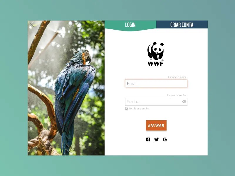 By working with tiger range countries, we are pushing forward on zero poaching across asia even as we secure vital tiger landscapes and curb … Wwf Login Modal By Pedro Mariano On Dribbble