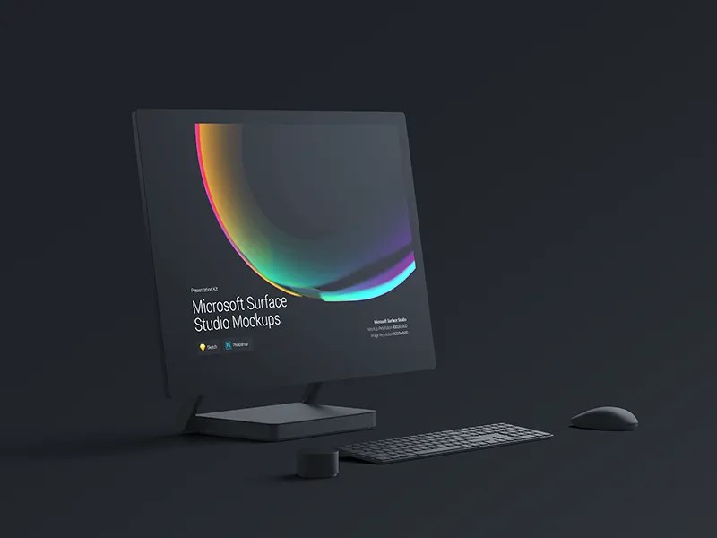 Microsoft Surface Studio Mockups by Ruslanlatypov for ls