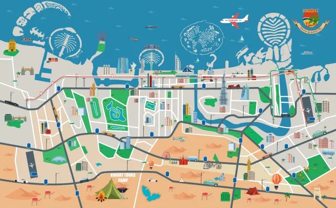 Dubai City Map By Mohsin Khan On Dribbble Original