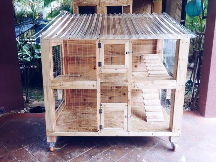 Wooden Pallet Cat House Design Easy Pallet Ideas