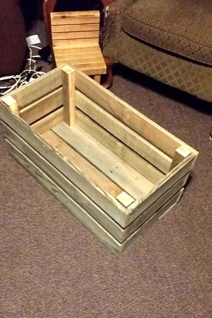Easy Simple Wood Pallet Toy Box Easy Pallet Ideas