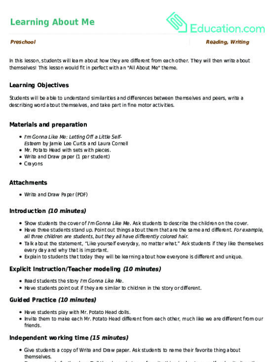 Hidden pictures puzzles to highlight activity books) (paperback). Learning About Me Lesson Plan Education Com