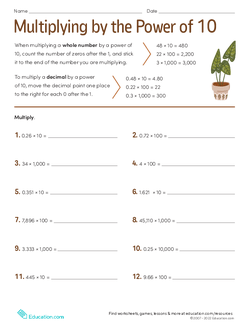 powers of 10 lesson plan education com