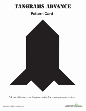 tangram rocket worksheet education com