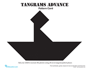 tangram fisherman worksheet education com