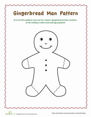 A collection of downloadable worksheets, exercises and activities to teach the gingerbread man, shared by english language teachers. Gingerbread Man Pattern Worksheet Education Com