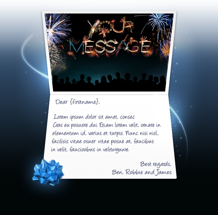 Wishing you all the best as we head into a new year. Business New Years Cards | Corporate Happy New Year ...