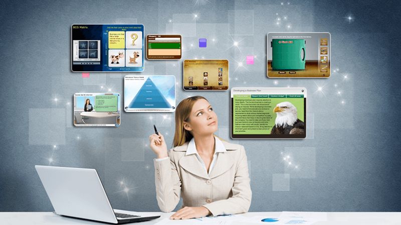 Using Learning Interactions Elearning - Full HD Minimal Images for Desktop