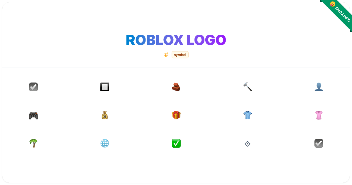 Roblox Logo Emojis Meaning Copy Paste Roblox Logo 