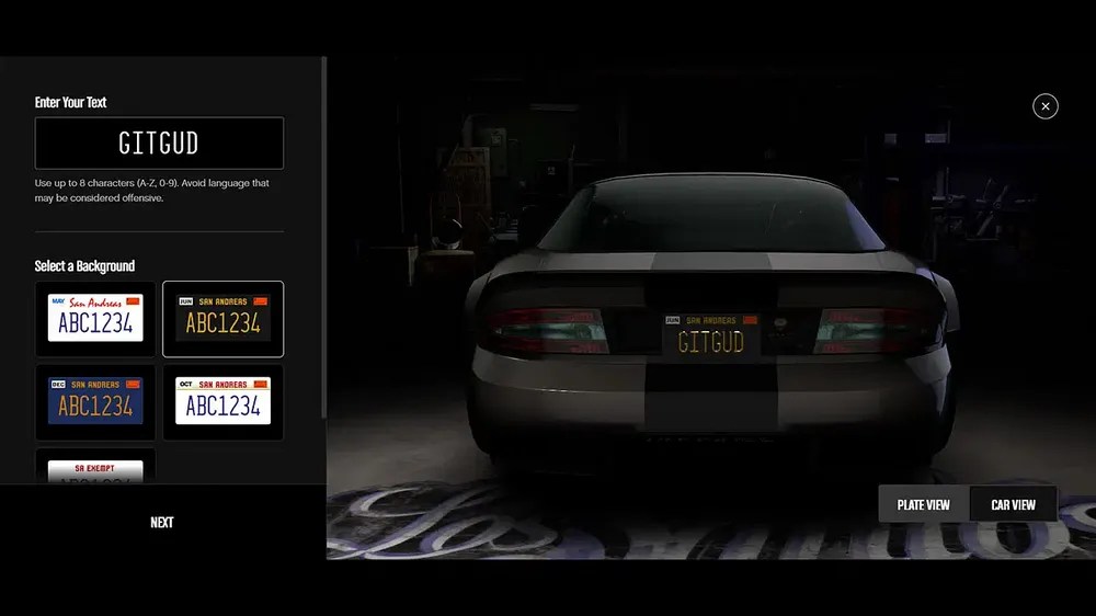 How To Change Your License Plate In GTA Online Gta Lic