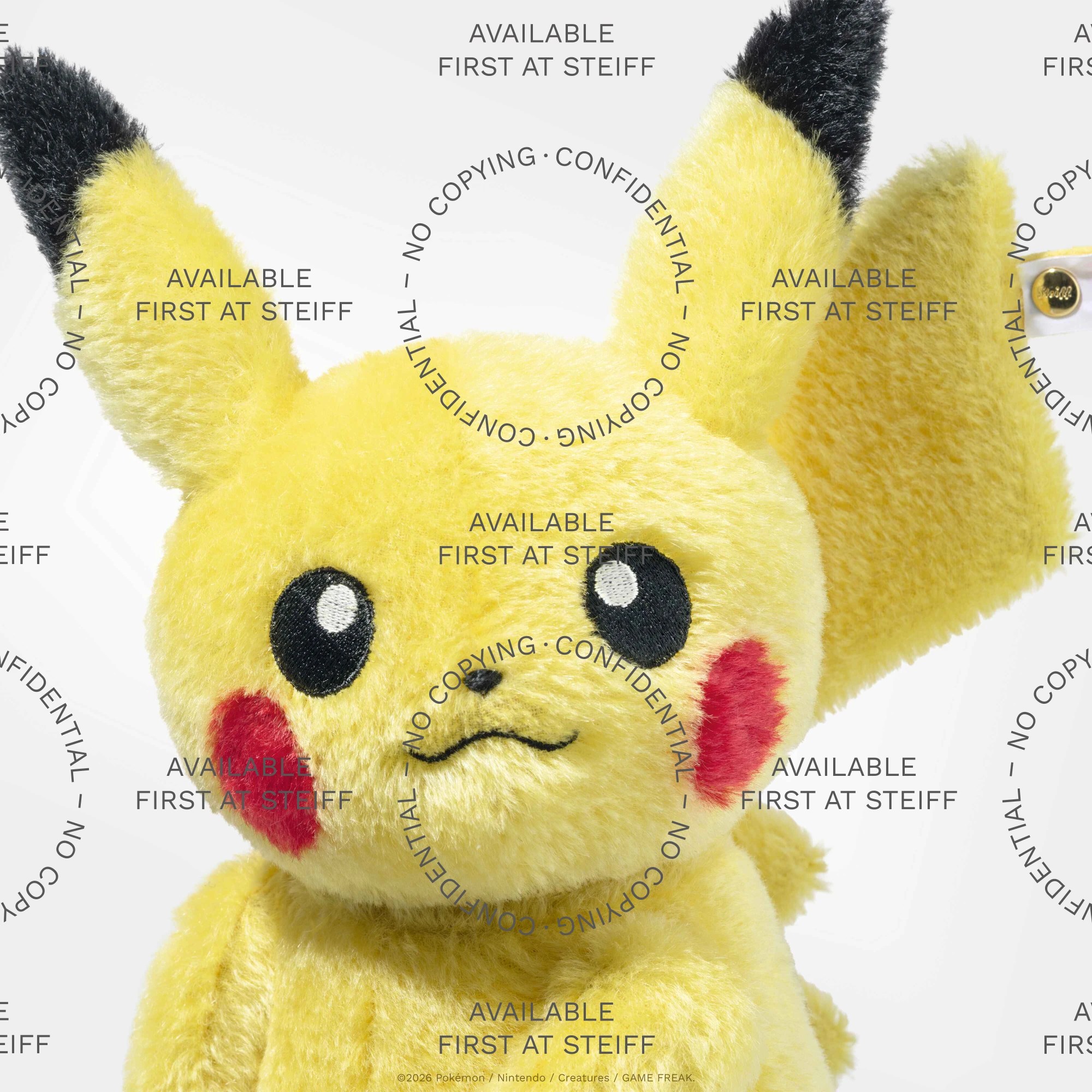 Steiff Fully Unveils New Pokémon 30th Anniversary Pikachu Figure