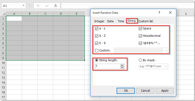Der buchstaben zufallsgenerator liefert dir per klick einen zufälligen buchstaben aus dem deutschen alphabet. How To Generate Random Character Strings In A Range In Excel