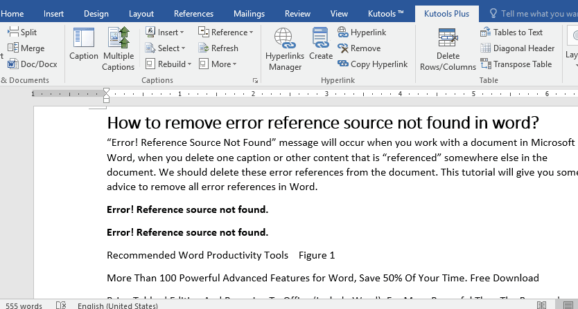 Choose the references tab at the top and click the citations & bibliography button. How To Remove Error Reference Source Not Found In Word
