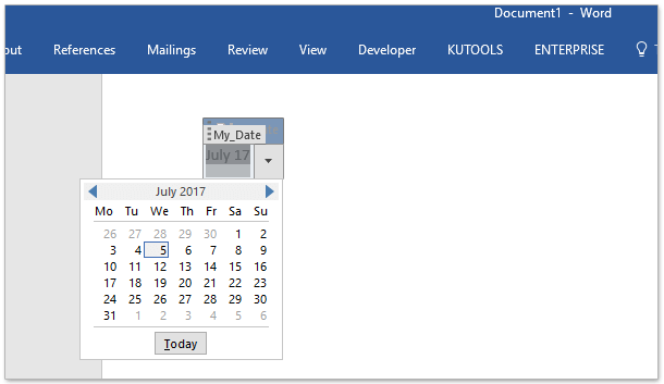 Date Picker Option Missing On Microsoft Word 2016 For Mac 