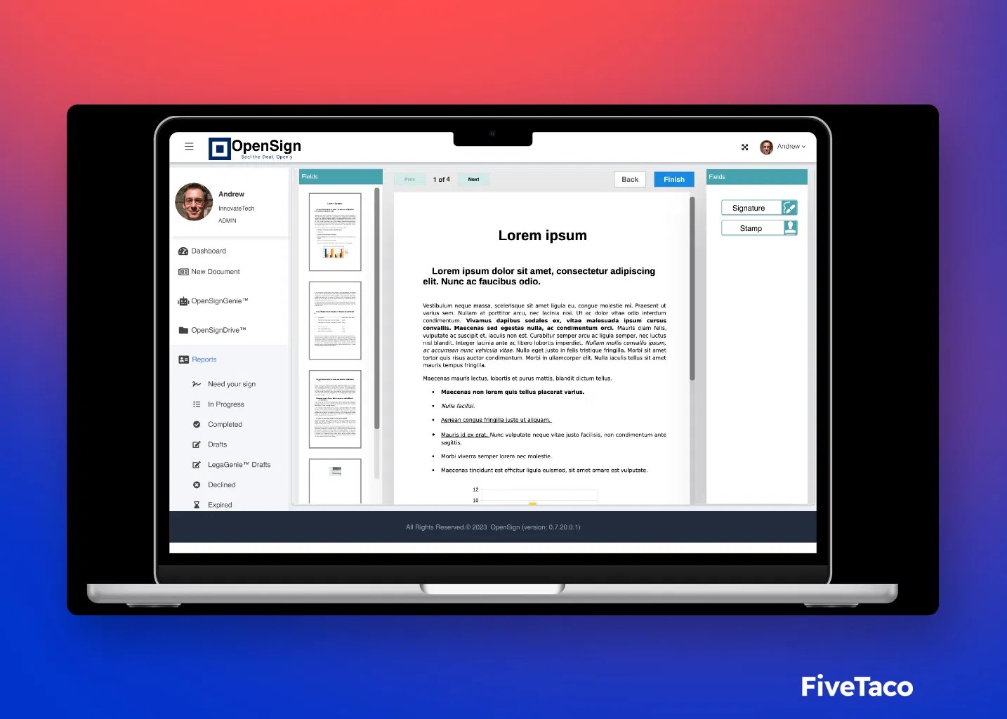 Opensign Fivetaco - Premium Light Background - High Resolution