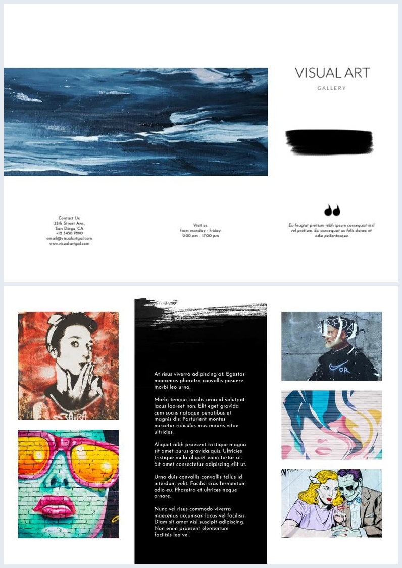 Art Gallery Brochure Flyer Template Design Flipsnack