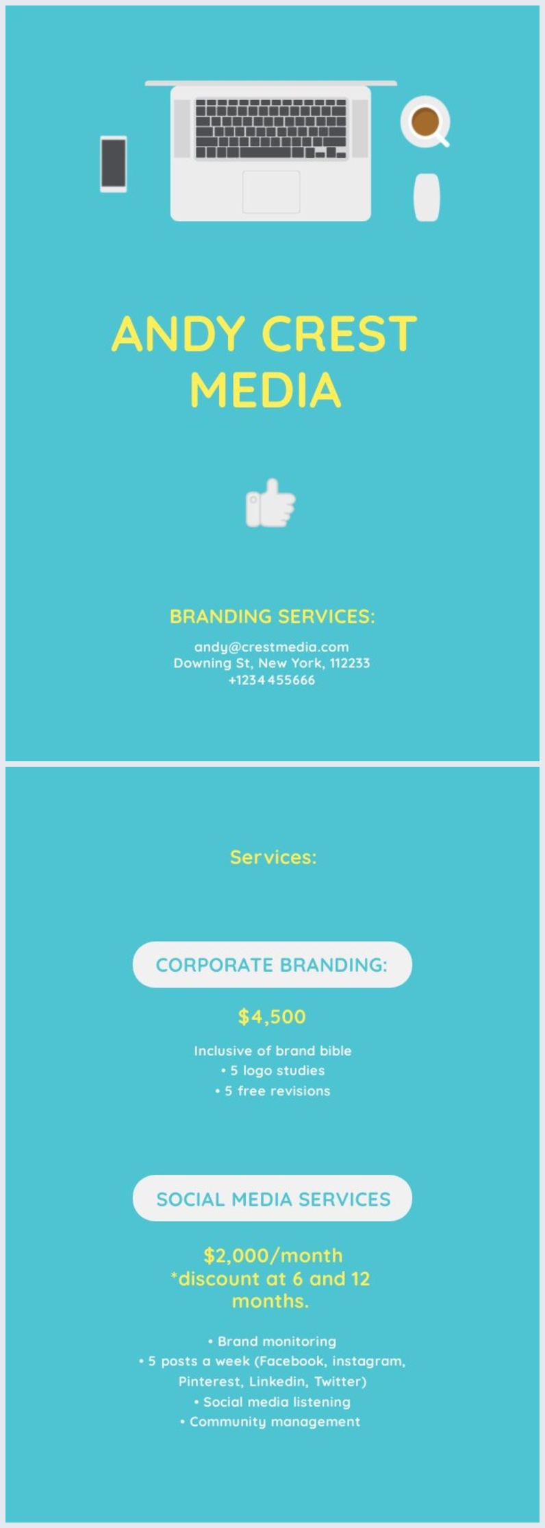 Printable Price List Design Template Flipsnack