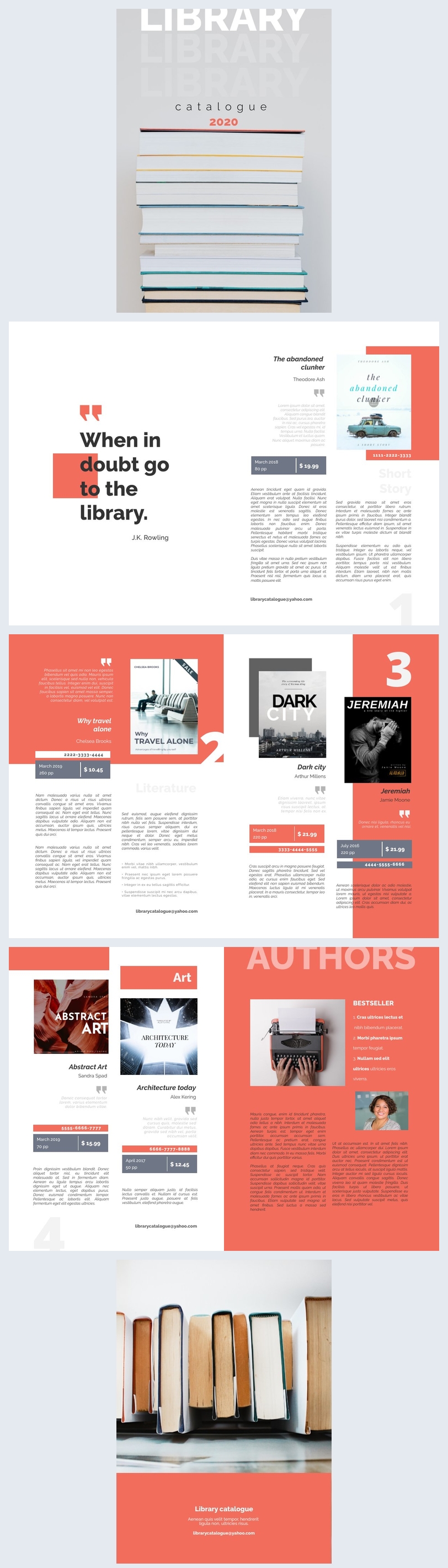 Free Editable Library Catalogue Template Flipsnack