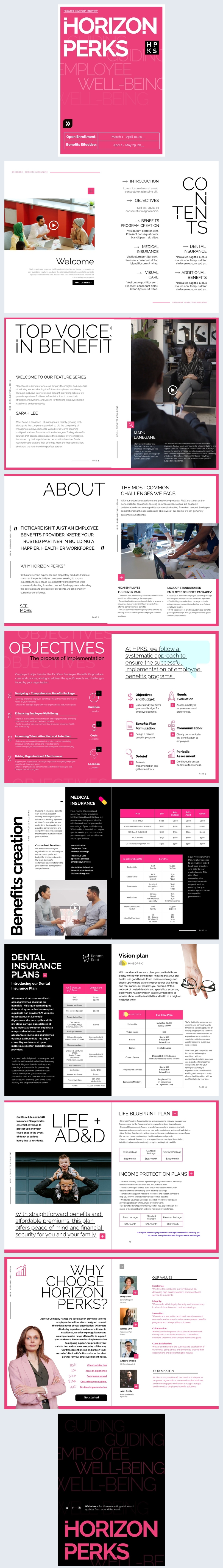 Free Editable Employee Benefits Magazine Template Flipsnack