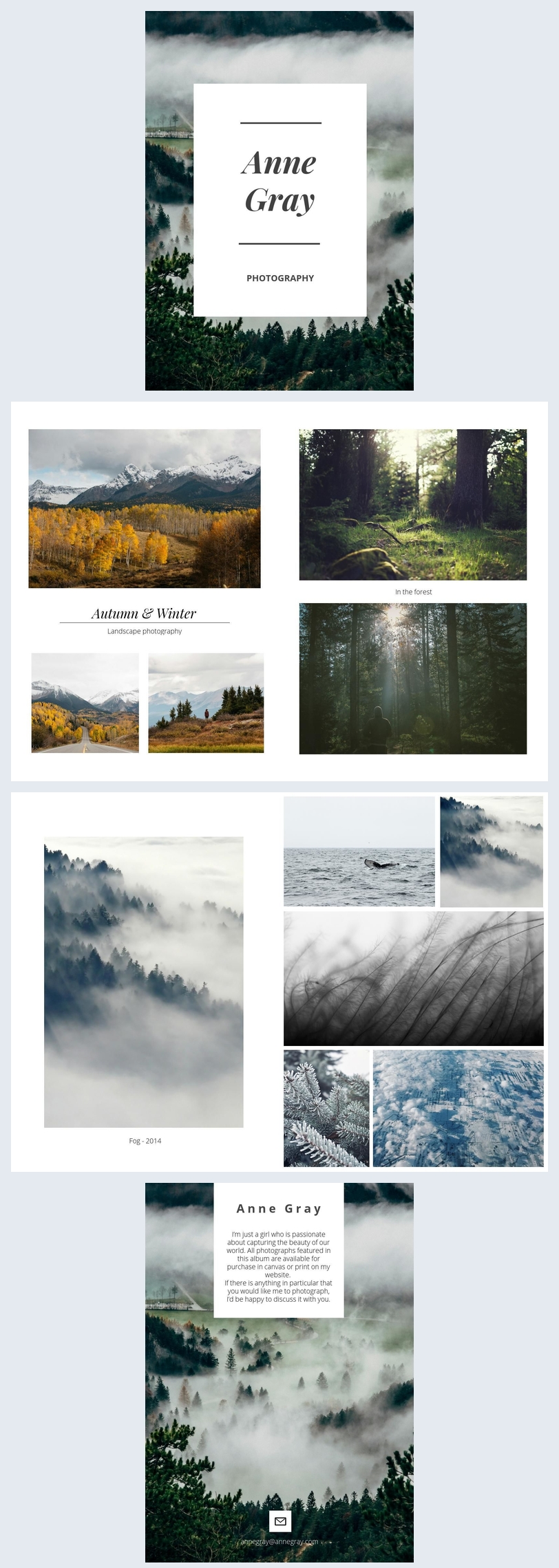 Free Nature Photographer Portfolio Template Flipsnack