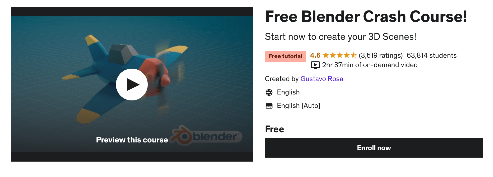 Free Blender Crash Course