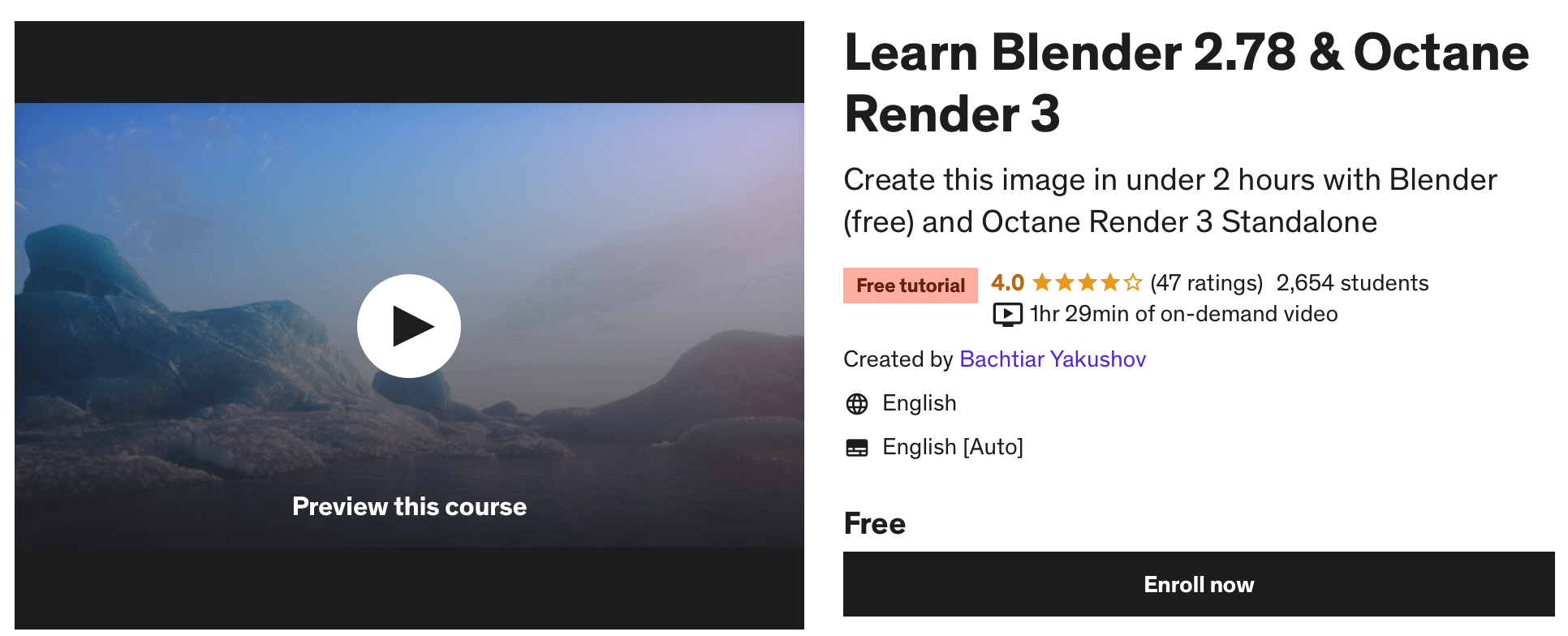 Learn Blender 2.78 and Octane Render 3