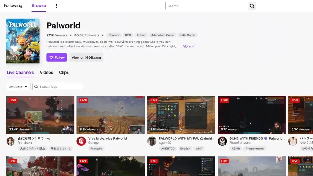 Palworld Player Count On Steam Charts And Sales Figures Palworld Twitch Viewers Count