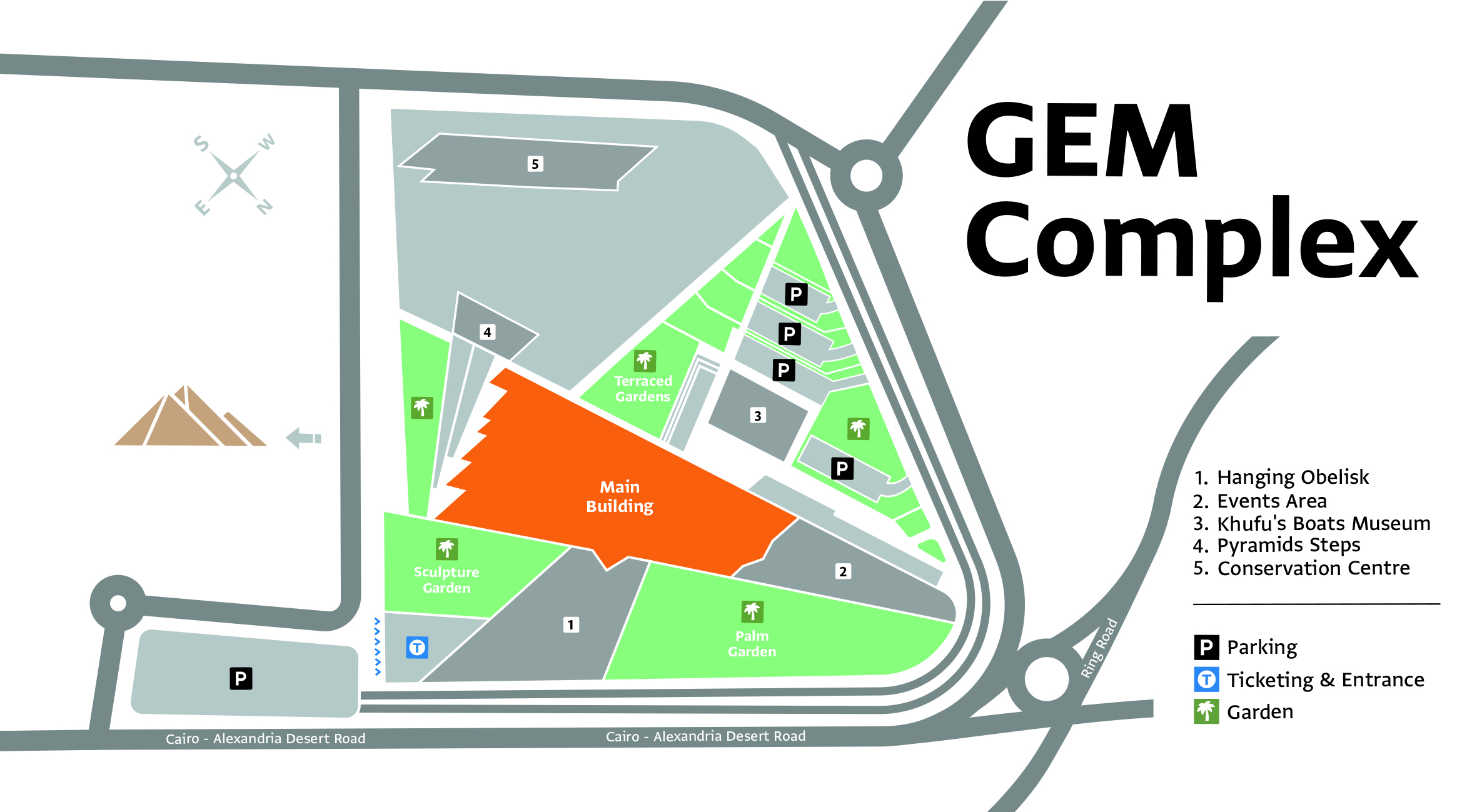 Grand Egyptian Museum Gem Complex Map