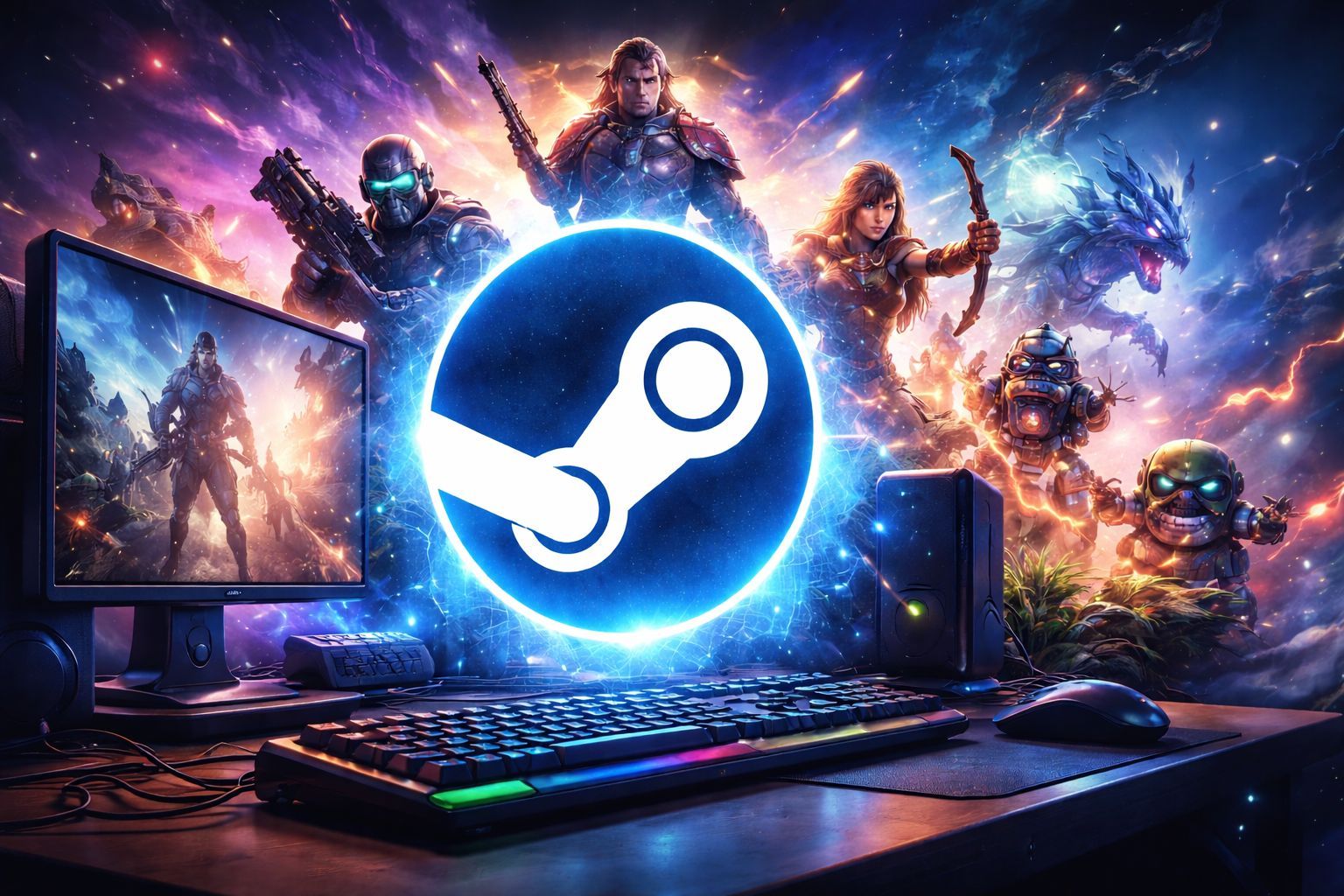 Steam Free Games Claim 2 PC Titles Free This Week GetJar Epic Gaming Scene With Steam Logo 00d31cbd40 