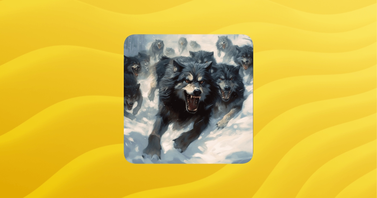 The Wolf Pack Guilded - Modern Gradient Photo - Full HD