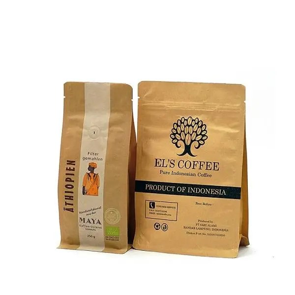 If you're not sure if your coffee beans are stale or not, america's test kitchen offers this easy test: Wholesale Paper coffee bag flat bottom zipper pouch compostable bag custom fit cassava bags
