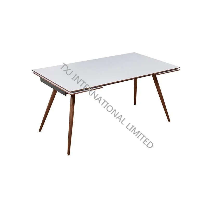 China Fast Delivery Modern Outdoor Wood Bench Madrid Dt Mdf Dining Table With Walnut Paper Veneer Txj Manufacturers And Suppliers Txj