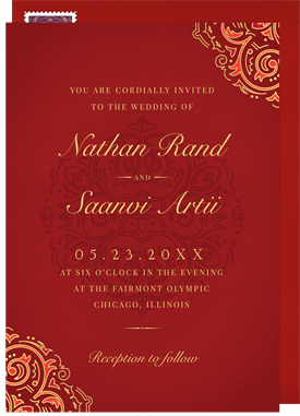 Indian Wedding Invitations Greenvelope Com