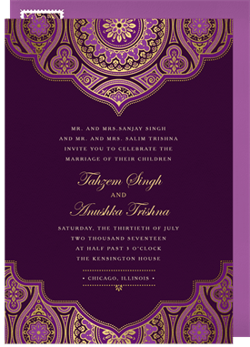 Indian Wedding Invitations Greenvelope Com